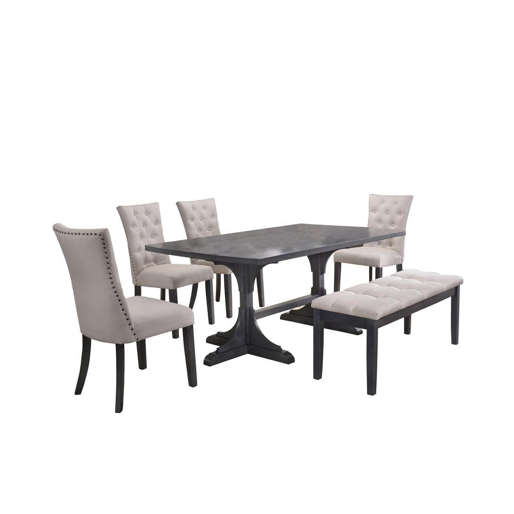 Dining Set Dining Table with 6 Chairs Wood Dining Set