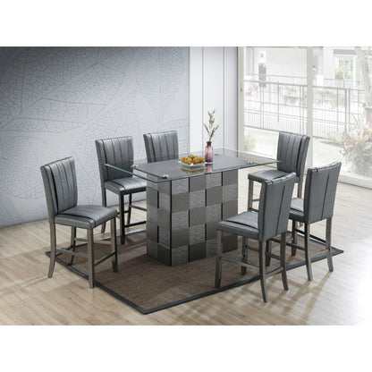 Dining Set: Dining Table with 6 Counter Height Dining Set