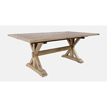Dining Set: Extendable Pine Solid Wood 6 Seater Dining Set