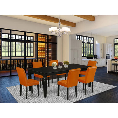 Dining Set: Extendable Solid Wood 6 Seater Dining Set