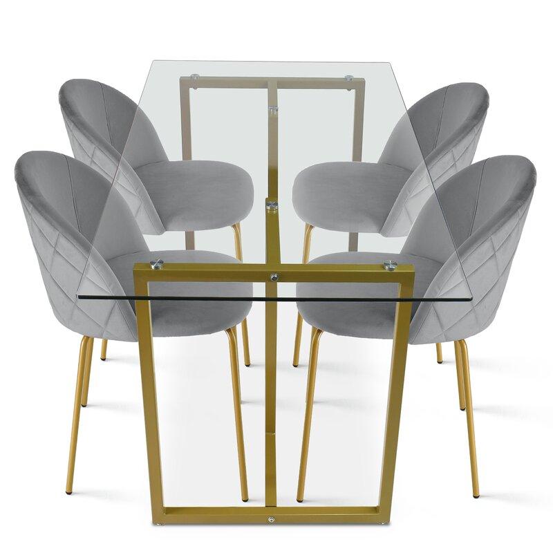 Dining Set : Home Kitchen Breakfast Table, Kitchen Counter With 4 Chairs