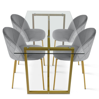 Dining Set : Home Kitchen Breakfast Table, Kitchen Counter With 4 Chairs