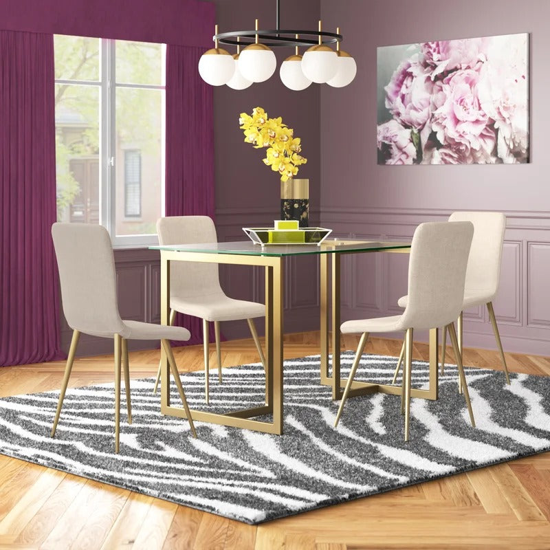 Dining Set : Iron 4 -Person Dining Set