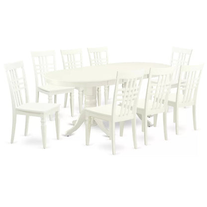 Dining Set: Leaf Rubberwood 8 Seater Dining Set