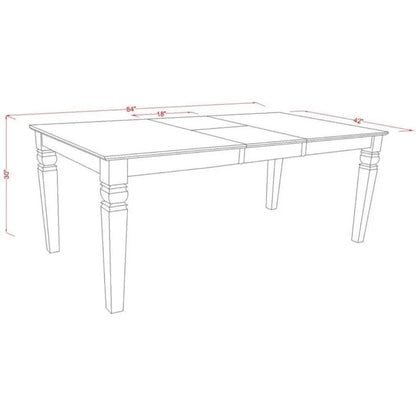 Dining Set: Leaf Rubberwood Solid Wood 6 Seater Dining Set
