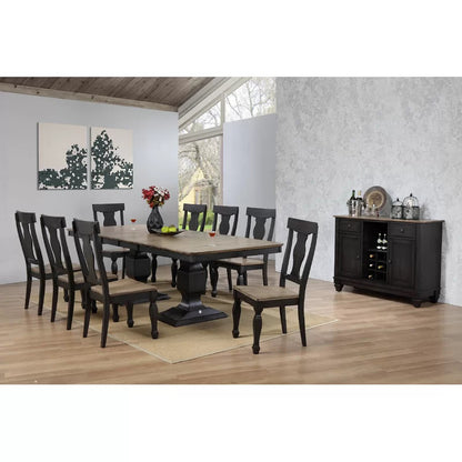 Dining Set: Leaf Solid Oak 8 Seater Dining Set