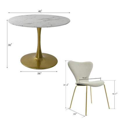 Dining Set: Metal 4 - Person Dining Set
