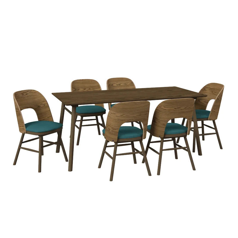 Dining Set: Modern 7-Piece Rectangular Dining Set 