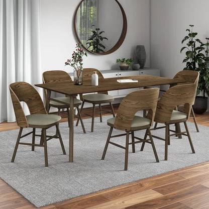 Dining Set: Modern 7-Piece Rectangular Dining Set 