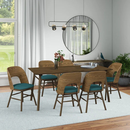 Dining Set: Modern 7-Piece Rectangular Dining Set 
