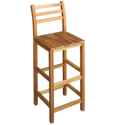 Dining Set: Person Bar Height Acacia Solid Wood Dining Set