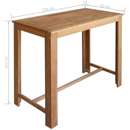 Dining Set: Person Bar Height Acacia Solid Wood Dining Set