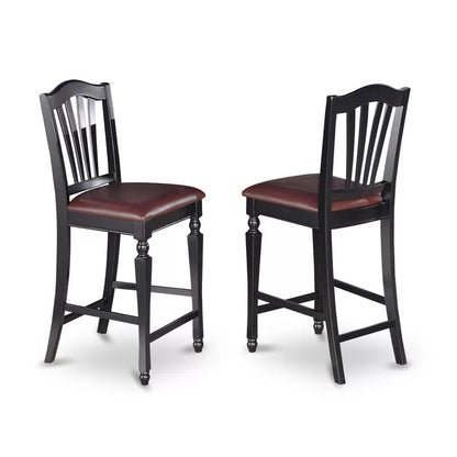 Dining Set: Person Counter Height Rubberwood Solid Wood 4 Seater Dining Set