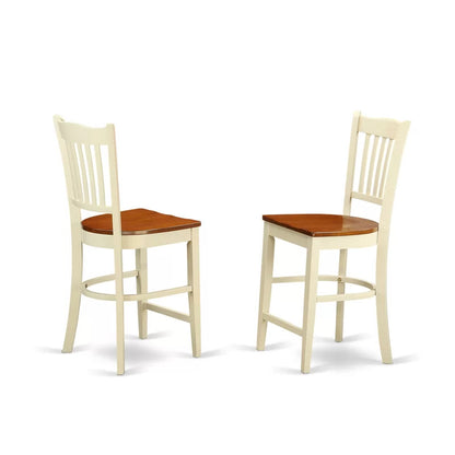 Dining Set: Person Counter Height Rubberwood Solid Wood Dining Set