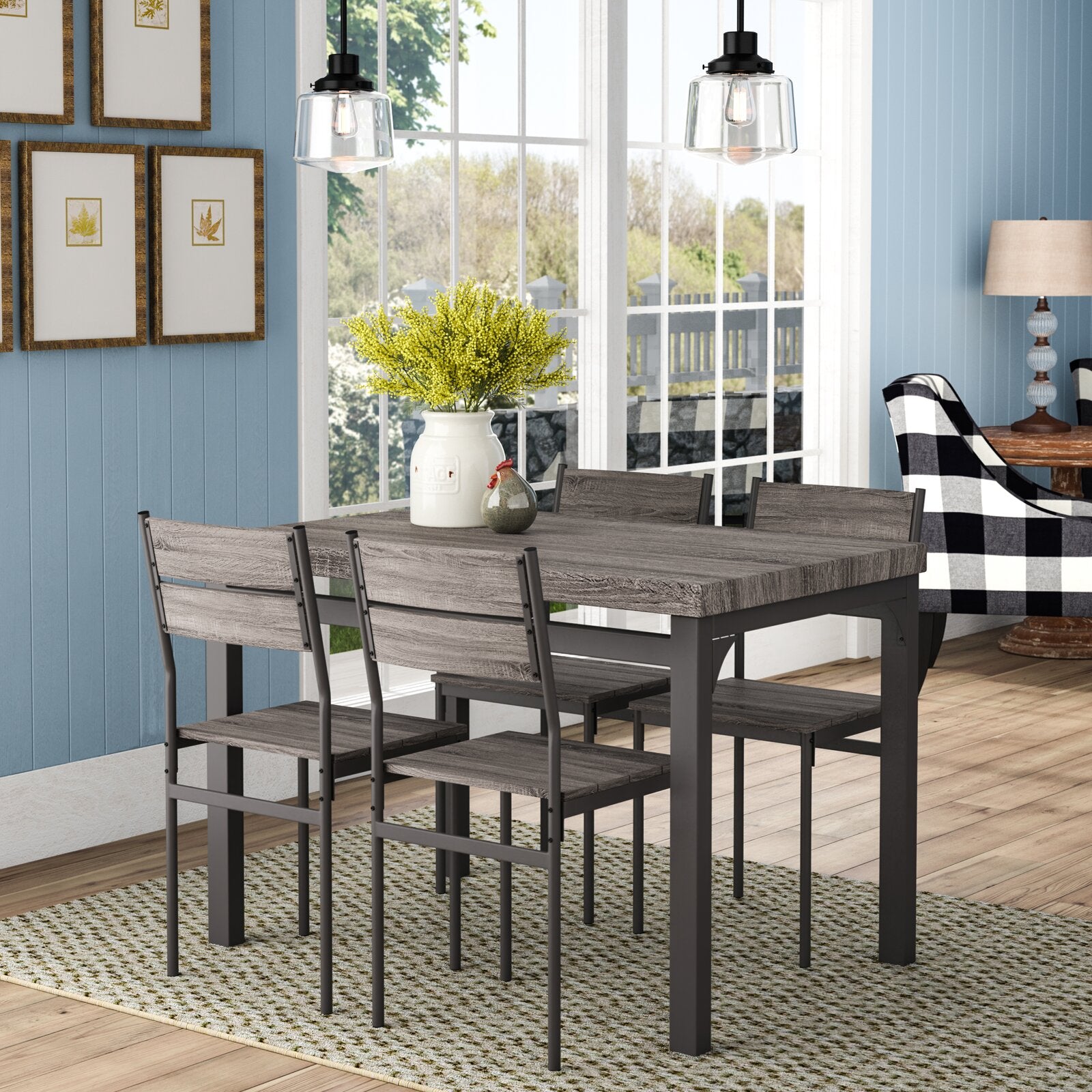 Dining Set: Rectangular 4 - Person Dining Set