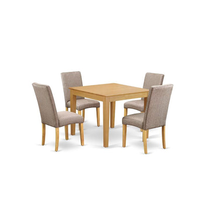 Dining Set: Rubberwood Solid Wood 4 Seater Dining Set