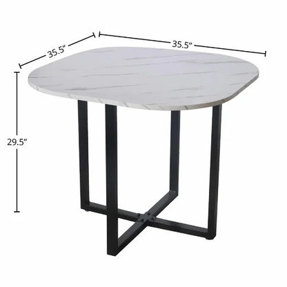 Dining Set: Square Dining Table with 4 Chairs