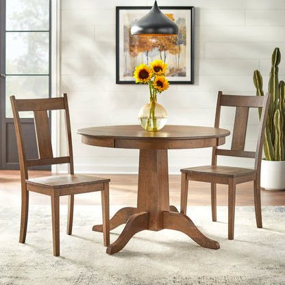 Dining Set: Walnut 2 Seater Round Dining Table Set
