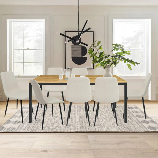 Dining Set: Wood Grain 8 Seater Dining Set