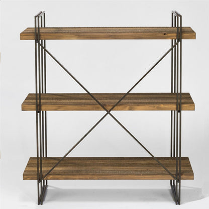 Display Unit: Metal Display Unit with 3 Wood Shelves