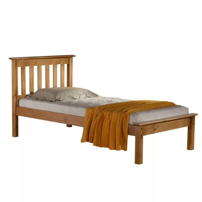 Double Bed Antique Pine Wooden Bed