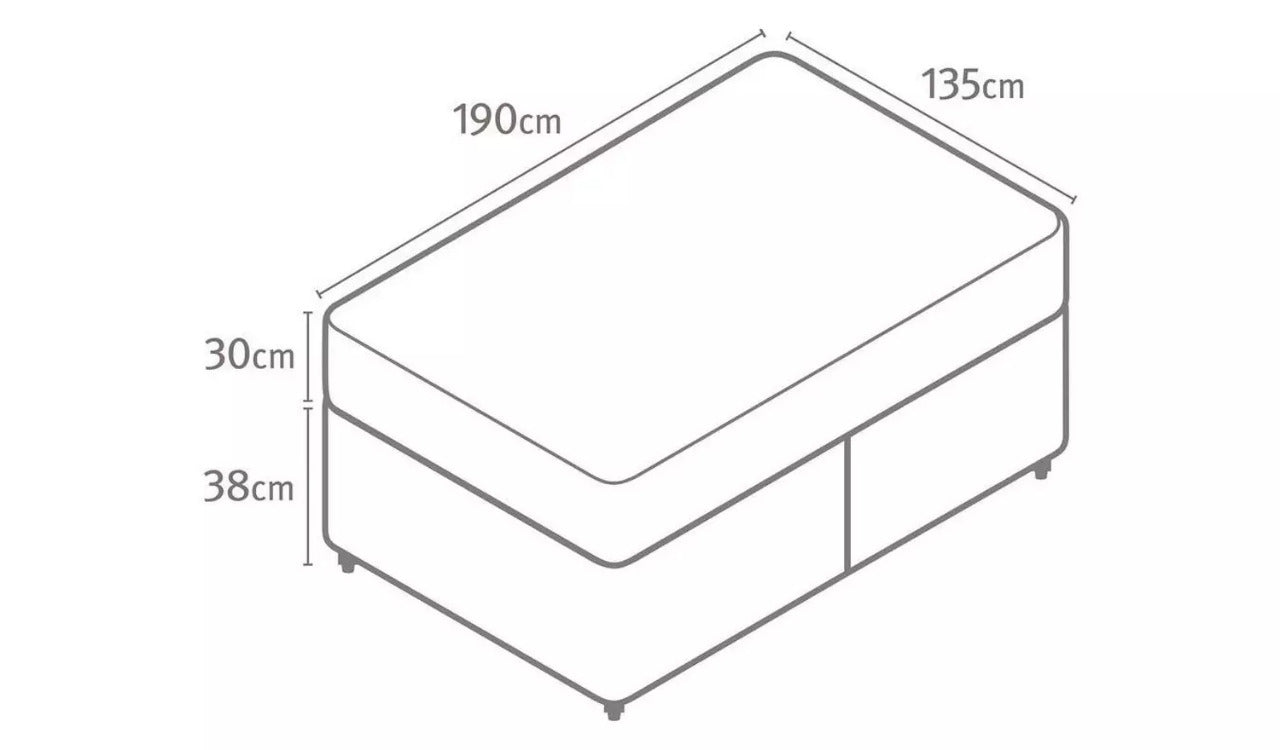 Double Bed: Grey Double Bed