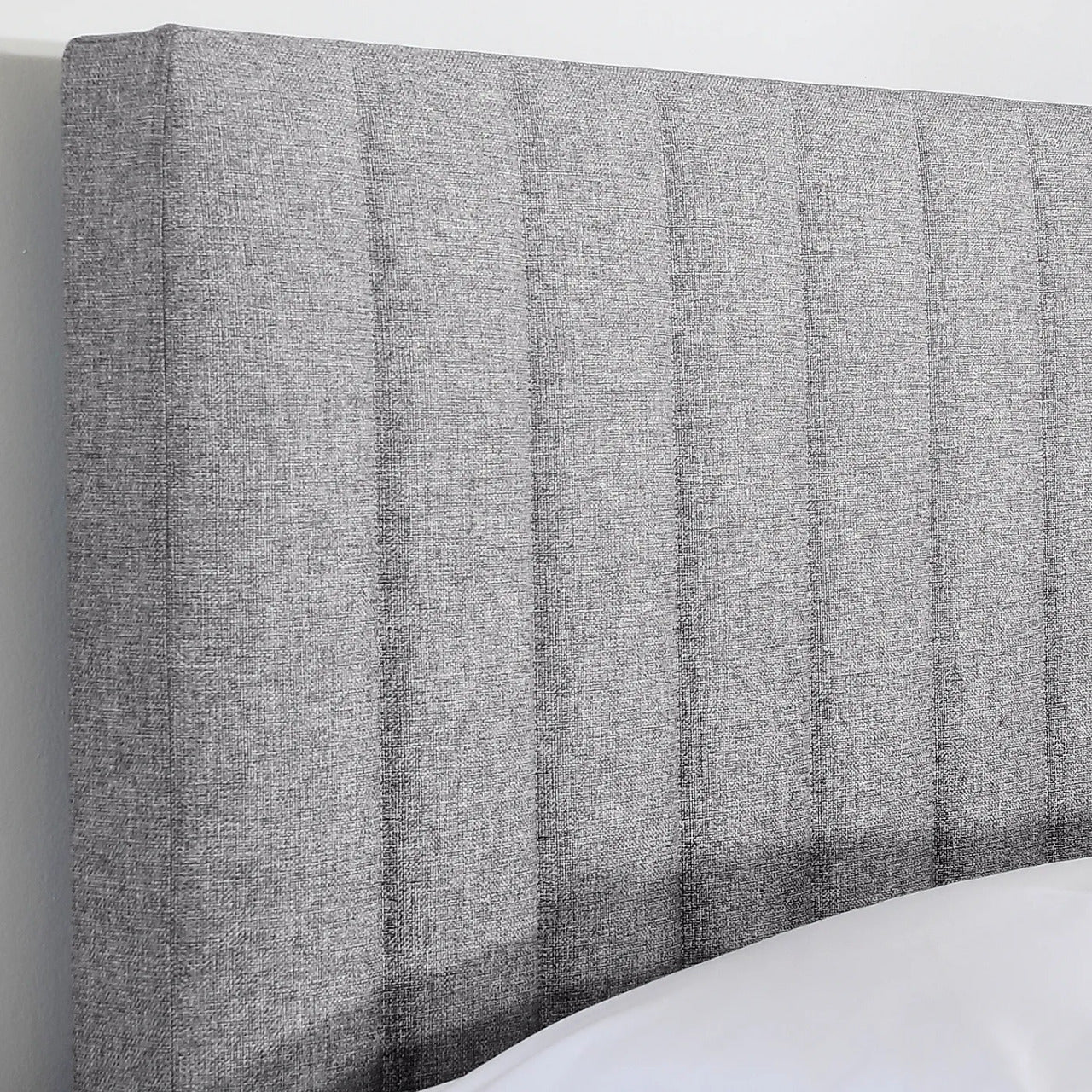  Double Bed: Grey Fabric Double Bed