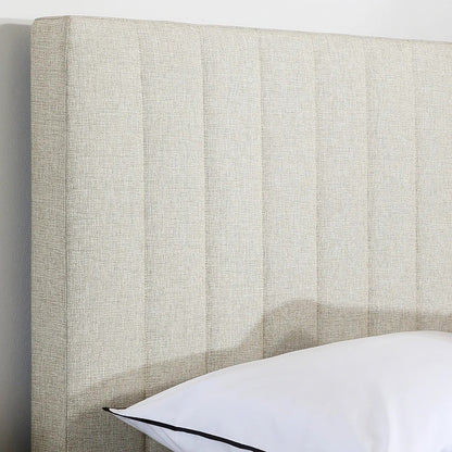 Double Bed: Grey Velvet Double Bed