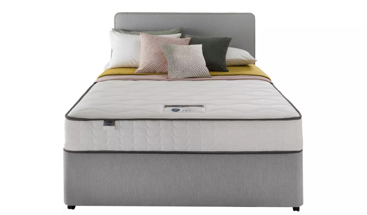 Double Bed: Light Grey Double Bed