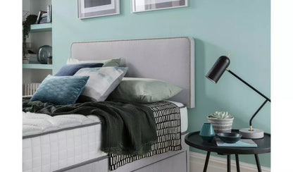 Double Bed: Light Grey Double Bed