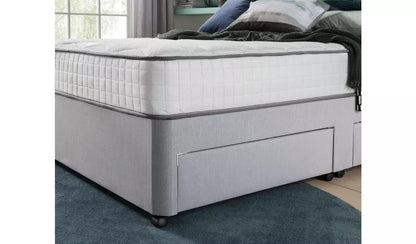 Double Bed: Light Grey Double Bed