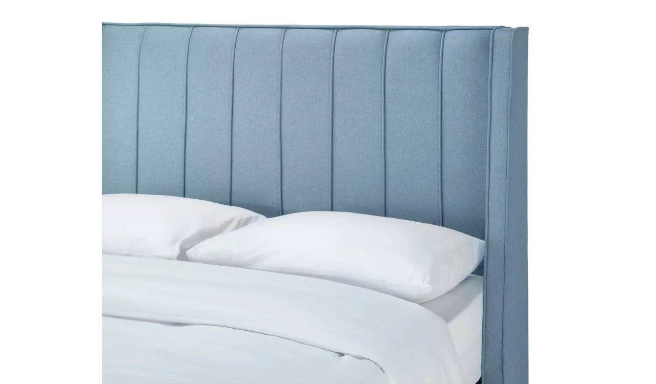 Double Bed: Luxurious Fabric 2 Drawer Double Bed