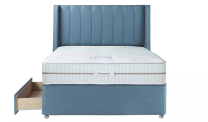 Double Bed: Luxurious Fabric 2 Drawer Double Bed