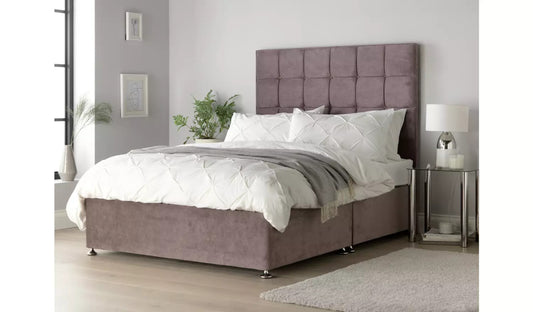 Double Bed: Mauve Double Bed