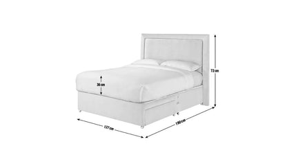 Double Bed: Pink 2 Drawer Double Bed