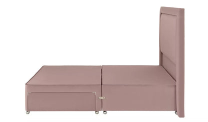 Double Bed: Pink 2 Drawer Double Bed