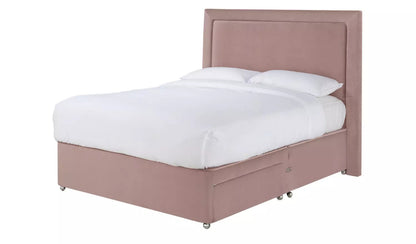 Double Bed: Pink 2 Drawer Double Bed