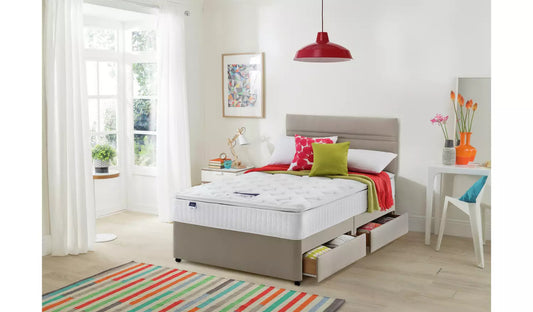 Double Bed: Sandstone 4 Drawer Double Bed