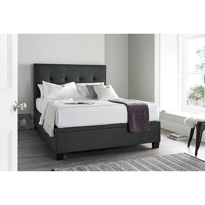 Double Bed: Worth Walk Slate Grey Fabric  Double Bed