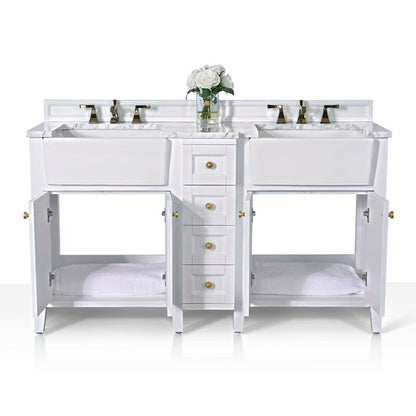 Double Sink Vanities: 60" Double Bathroom Vanity Set