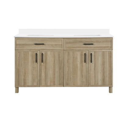 Double Sink Vanities: 60" Double Bathroom Vanity Set