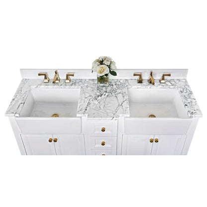 Double Sink Vanities: 60" Double Bathroom Vanity Set