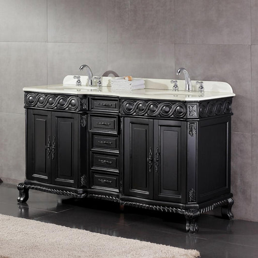 Double Sink Vanities: 60 in. Double Bathroom Vanity