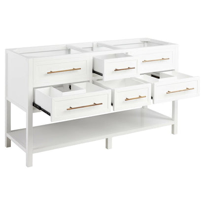 Double Sink Vanities: 61" Double Bathroom Vanity Set