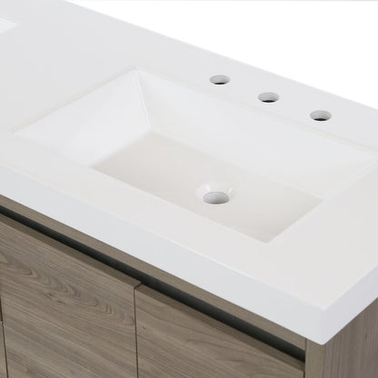 Double Sink Vanities: 61" Double Bathroom Vanity Set