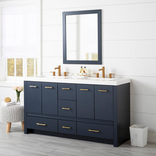 Double Sink Vanities: 61" Double Bathroom Vanity Set