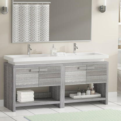 Double Sink Vanities: 63" Double Bathroom Vanity Set