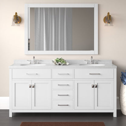 Double Sink Vanities: 72" Double Bathroom Vanity Set
