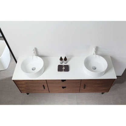 Double Sink Vanities: 72" Double Bathroom Vanity Set