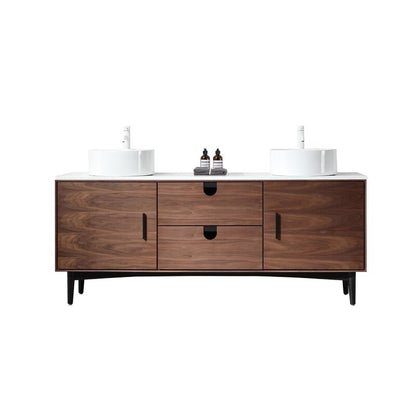 Double Sink Vanities: 72" Double Bathroom Vanity Set